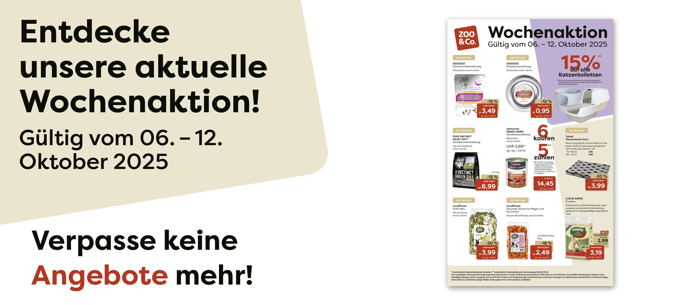 Entdecke unsere aktuelle Wochenaktion vom 06.10.-12.10.